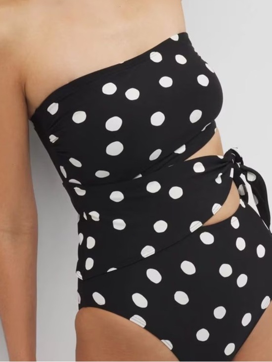 Soma Other - Soma Black with White Polka Dot Strapless Swim Top